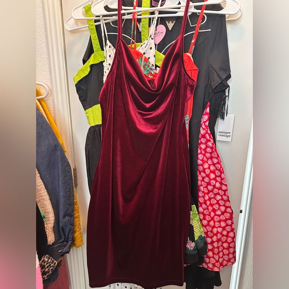 Elegant Burgundy Slip Dress